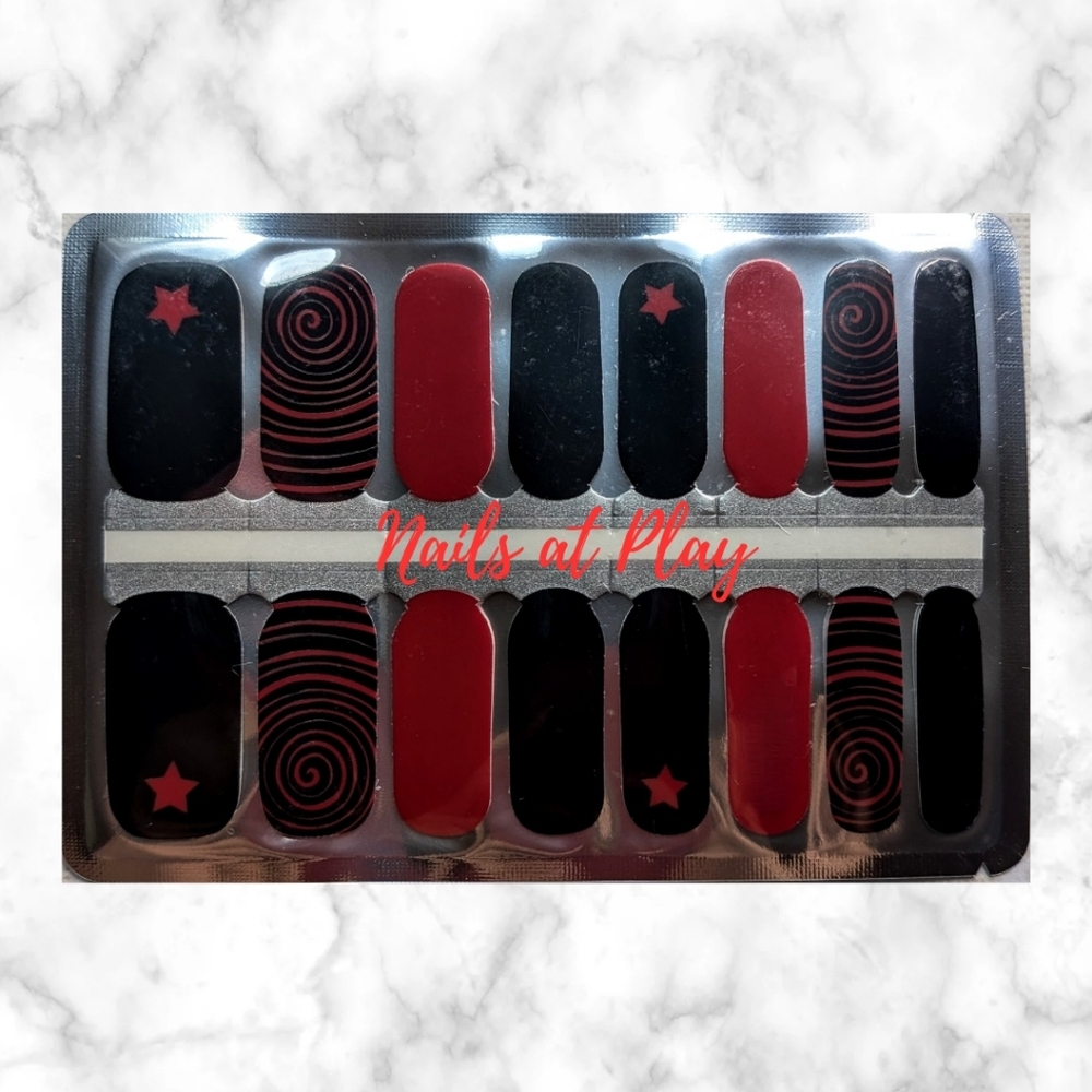 5 for $15 Nail Wraps- Swirl onto Darkness - Picture 1 of 4
